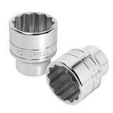 Powerbuilt 3/4inch Drive 46mm Socket, 12 Point, Thin Wall Hex Strong Grip Design, Size Markings 643240