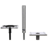 Attwood 97749-7 Swivl-Eze LockN-Pin -Inch Pedestal Package, Brushed Aluminum Finish, 11 Inches Tall, 7-Inch x 7-Inch Base Plate