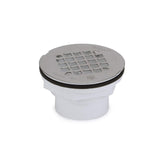 Oatey 42097 101 PS PVCSolvent Weld Shower Drain with Stainless Steel Strainer, 2Inch