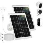 2 Pack 8w Solar Panel for Wyze & Arlo Essential Camera, Compatible with Most Low-Power Wireless Cameras, Solar Charger with 10ft