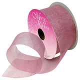 Morex Ribbon Sheer Organza Ribbon, 1.5 inch by 25 Yards, Dusty Rose, 91809/25-219