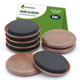 COVERCORNER Furniture Sliders for Carpet 8 PCS - 2 1/2 inch Furniture Moving Slider Chair Legs Floors Protectors Furniture Mover