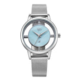 Fastrack Vyb 6.0 Runway Quartz Light Blue Round Dial Women'S Watch | Stainless Steel Mesh Strap Material | Watches For Women Ana