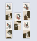 woopme Set of 5 Leaf Pattern Magnetic Bookmark for Book Lovers Readers Students Gift Magnetic Page Clips Folding