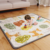 Baby Play Mat 50 X 50 Playpen Mat Waterproof Baby Floor Mat Non-Slip Cushioned Baby Crawling Mat, Activity Playmats for Babies, 