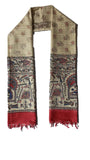 StbSilk Textiles Bhagalpur WomenS Cotton Silk Madhubani Print Dupatta | Bhagalpuri Dupatta For WomenS And Girls (Red), Free S