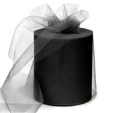6 x 200 Yards Black Tulle Fabric Rolls, Black Spool Tulle Ribbon for DIY Tutu Skirt Black Wedding Decoration Baby Shower Birthda