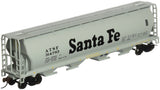 Bachmann Trains - Canadian 4 Bay Cylindrical Grain Hopper - Santa Fe - Ho Scale