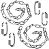 WWFFEN 2 Stainless Steel Chains (39) Swing Chains, Heavy Duty Swing Hardware,4 Quick Connection Buckles, Indoor and Outdoor, Ham