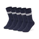 Supersox Regular School Uniform Socks For Kids | Navy ColourWhite Stripe | Combed Cotton, Breathable, Moisture Absorbent & Anti