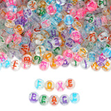 ZHIYUXI 1500PCS Letter Beads Acrylic Colorful Letters Round Beads for Friendship Bracelets 4x7mm Alphabet Bead for Bracelets Nec
