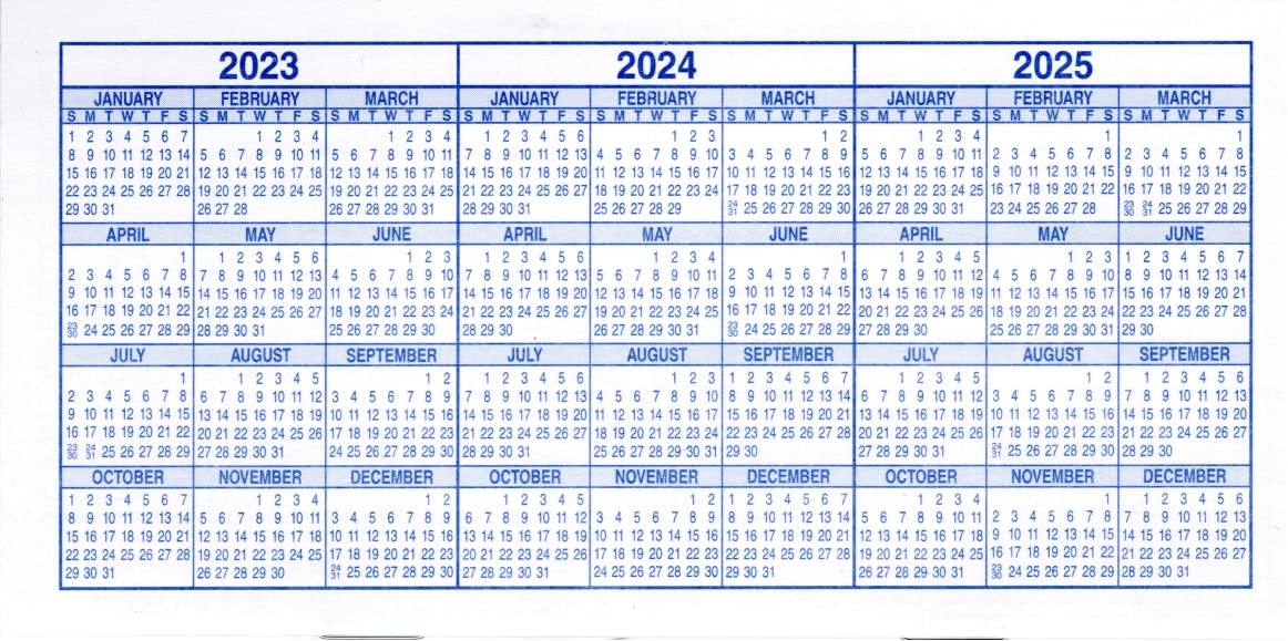 Checkbook Registers, 23-24-25 Calendars, for Personal Checkbook, Transactions Ledgers (10 Checkbook Registers)