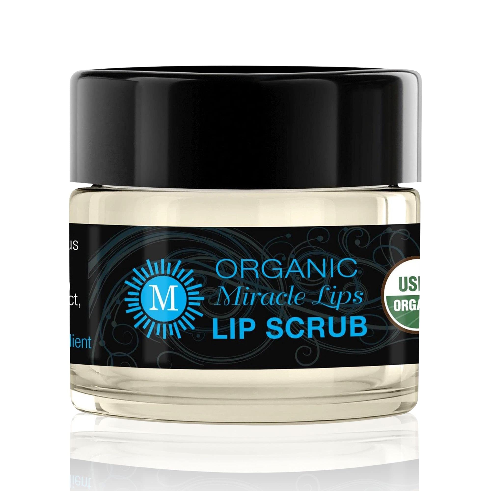 Miracle Lips Organic 2 In 1 Lip Scrub And Moisture Balm - For Corrective Lip Action - Wax Free Anti-Aging Lip Balm Treatment Sol