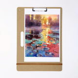 Drawing Board - 12 x 17 Sketch Board with Handle for Drafting Art - Portable Clipboard for Class or Studio Fit in Artists Tote