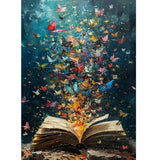 ZQEATRY Diamond Painting Kits for Adults Beginner,Butterfly On Book Page Diamond Art Kits,DIY 5D Full Drill Paint By Diamonds wi
