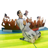 PQDGlobal 3D Popup Card of Soccer Player, Paper Art & Handicraft, Greeting Card, Birthday, Anniversary, Christmas, Fathers Day C