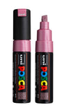 posca uni PC-8K Water-Based Paint Markers, Broad Tip (8mm), Metallic Pink, 2 Count