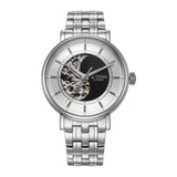 Titan Yin Yang Skeletal Automatic Analog With Black Dial Silver Stainless Steel Strap Watch For Men - 90222Sm01