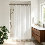 Barossa Design 48 x 72 Frosted Stall Shower Curtain Liner with 3 Magnets - Waterproof PEVA Shower Liner for Small Bathroom Stall