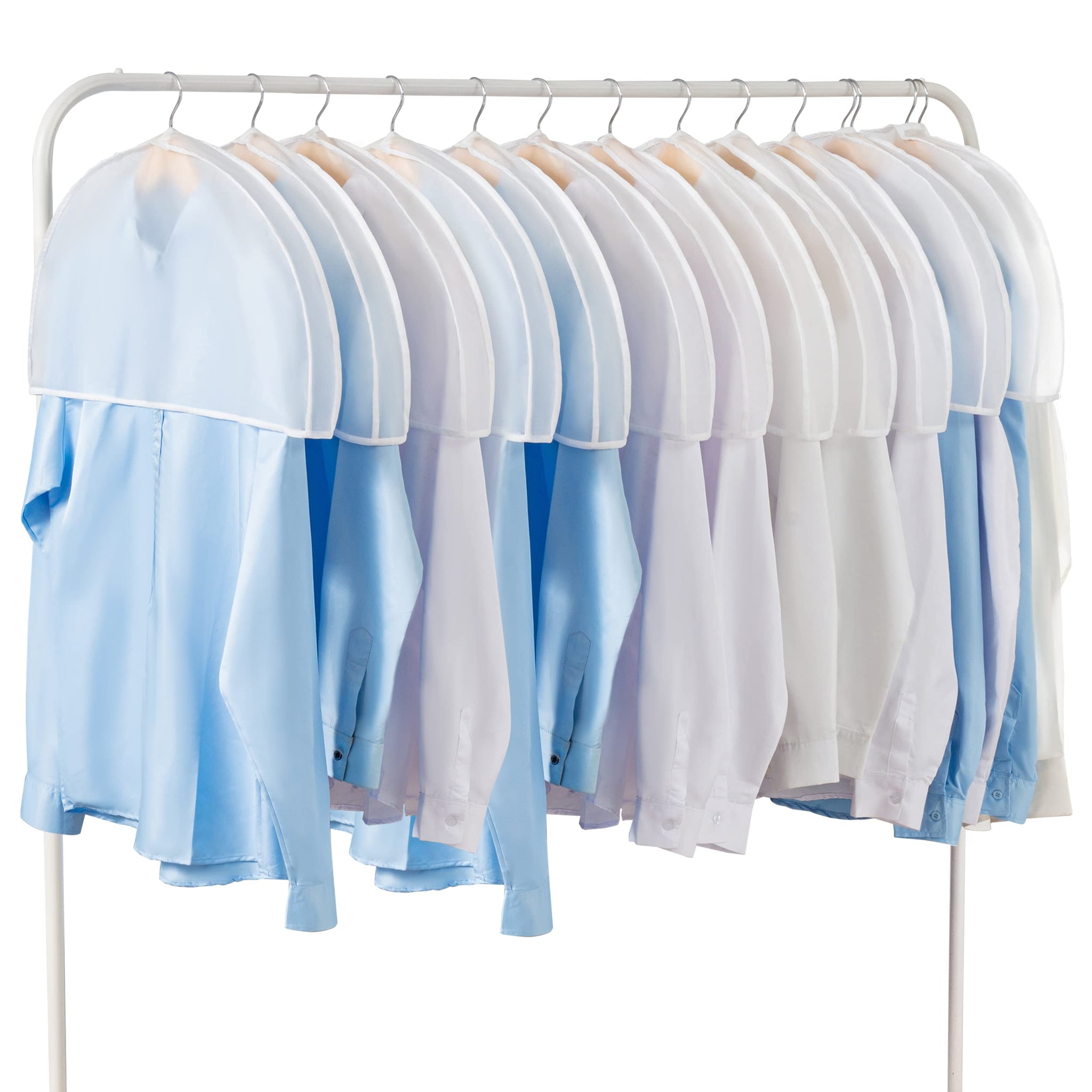 Shoulder Covers Plastic Hanger Covers For Clothes (Set Of 12) Closet Clothes Protectors Breathable Clear Jacket Cover With 2 