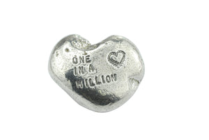 15th Your My One in A Million Gift - 15th Anniversary Metal Heart Pebble Gift -Keep My Heart Close