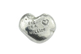 15th Your My One in A Million Gift - 15th Anniversary Metal Heart Pebble Gift -Keep My Heart Close