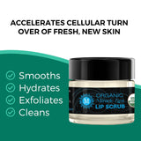 Miracle Lips Organic 2 In 1 Lip Scrub And Moisture Balm - For Corrective Lip Action - Wax Free Anti-Aging Lip Balm Treatment Sol