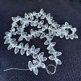 100pcs Czech 12mm Faceted Teardrop Briolette Crystal Glass Beads Pendant Drop Crystal Clear