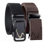 Tactical Nylon Belts For Men, Military Style Web Belt With Quick Release Buckle, Adjustable Casual (Black)
