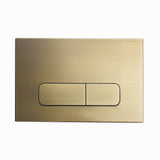 Swiss Madison Well Made Forever Wall Mount Dual Flush Actuator Plate with Rectangle Push Buttons in Brushed Brass (SMWC003Z)