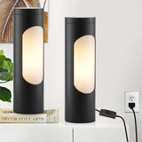 LEDIARY Kosher Lamp, Reading Lamp for Shabbos, Black Table Lamps and Nightlight for Living Room Bedroom, T10 Bulb Included (4W E