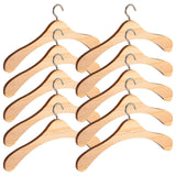 Gadpiparty 5.9inch 10Pcs Wooden Doll Hanger 15Cm - Brown Timber Clothes Hangers for Bjd Dolls, Miniature Wardrobe Accessories