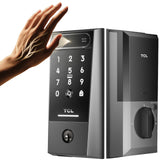 TCL D2 Pro Smart Lock with Palm Vein Recognition, Wi-Fi Keyless Entry Deadbolt Door Lock, Built-in Doorbell, IP54 Waterproof, 10