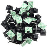 Honbay 100 Pieces Adhesive Cable Clips Drop Clamp Cable Tie Holder For Car Gps,Office And Home Cords And Wires Organization