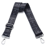 Wide Purse Strap Adjustable Replacement Crossbody Bag Strap Silver Hardware Shoulder Straps For Canvas Tote Handbags