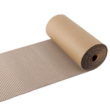 Single Face Corrugated Cardboard Roll, B Flute Shipping Corrugated Roll DIY Cardboard Corrugated Wrapping Paper Sheets for Packi
