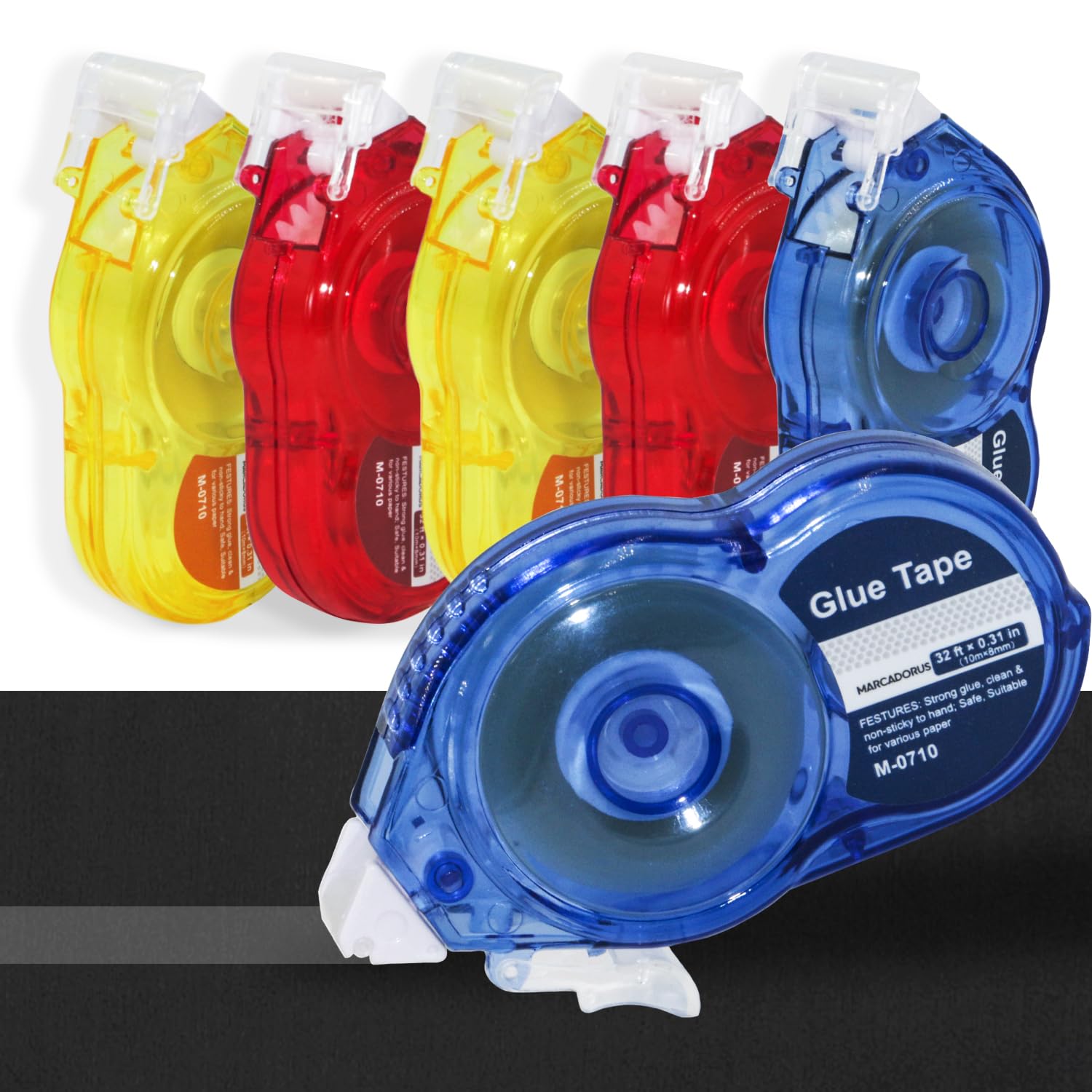 Scrapbook Tape, Set of 6 Pack Double Sided Tape Roller, 0.31 in x 32 Feet Glue Tape Roller, Tape Runner for Scrapbooking, Craft 