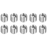 HARFINGTON 10pcs Thread Repair Inserts M6 x 1 Male to M4 x 0.7 Female Thread 6mm Long Stainless Steel Reducing Nuts Metric Self 