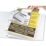 CLine 90125 TopLoad Polypropylene Sheet Protectors, Standard, Letter, Clear, 2Inch, 100/Box