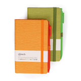 Comma Abaca A6 Size Hard Bound Pocket Notebook With Pen & Elastic Band Closure 192 Pages 80Gsm Natural Shade Paper Tex