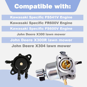 15004-0818 Carburetor Fuel Pump Kit Fits For Kawasaki Specific Fs541V Fr600V Fs600V Engine For John Deere X300 X300R Replace 150