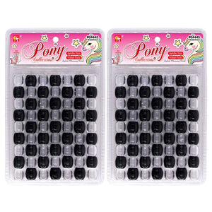 126 Pcs Beads Jewelry Making Kit DIY Hair Braiding Bracelet Ornaments crafts Jumbo Round Pony (Blackclear)