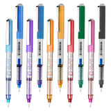 EYEYE Needle Rollerball Pens 0.5mm, 10 Assorted Colors Extra Fine Point Pen Quick Dry, Liquid Ink Pens Fine Point Smooth Writing