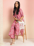 Anni Designer Women'S Rayon Viscose Straight Printed Kurta With Pant (Kasit Pink-Vks01_L_Pink_Large),Pink,L,,,