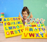 Mopaniraj Abc Alphabet Learning Board Puzzle For Kids | AZ Educational Toy With Picture Flags | Preschool Letter Recognition Ga