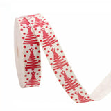 Merry Christmas Ribbon 5/8 Inch10 Yards Christmas Xmas Cotton Natural Ribbon for Gift Wrapping Crafts Bows Home Decor (Red T