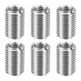 HARFINGTON 6pcs Thread Repair Inserts M16 x 2 Male to M12 x 1.75 Female Thread 28mm Long Stainless Steel Reducing Nuts Metric Se