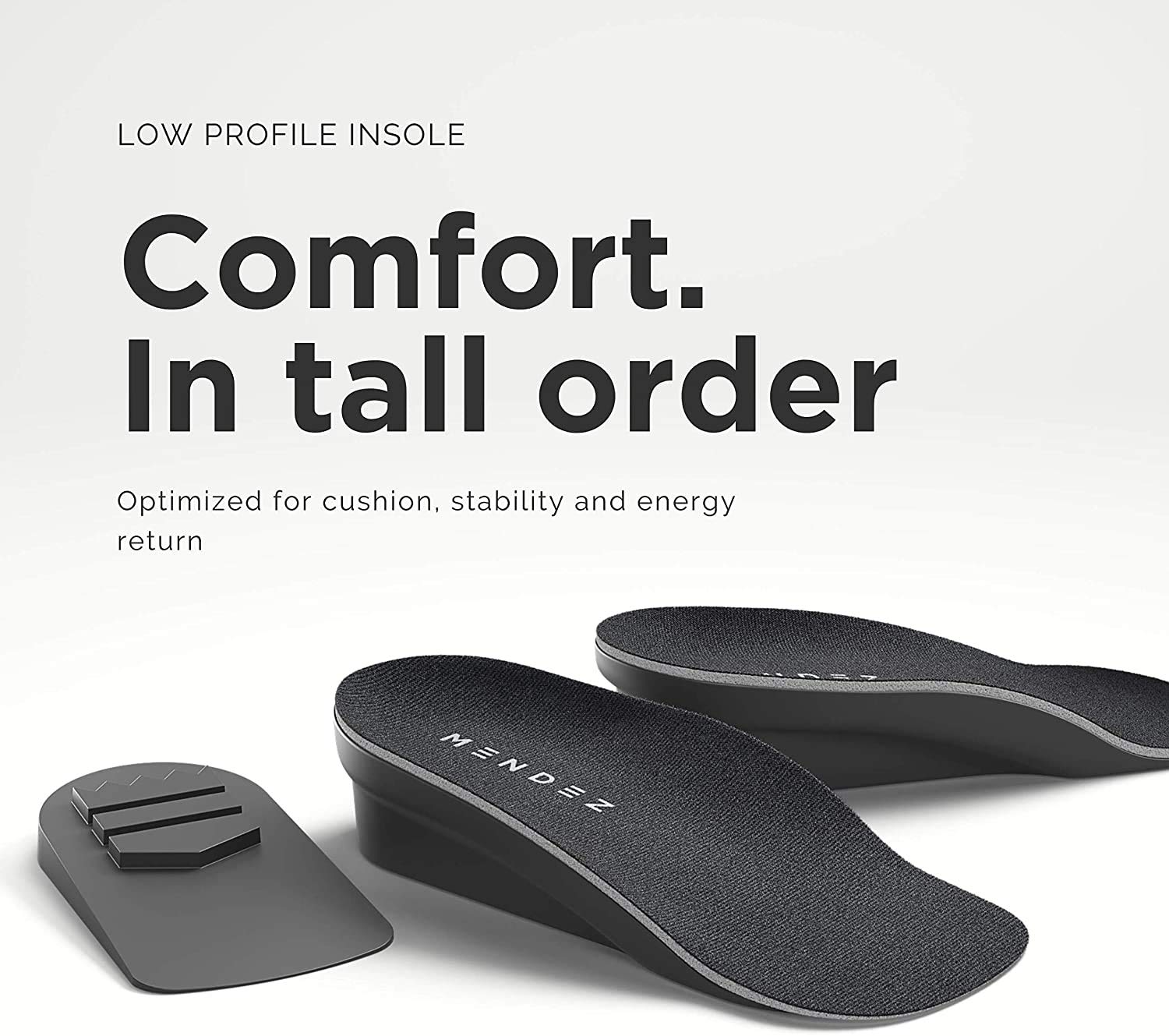 Mendez Premium Height Increase Insole - Advanced Comfort and Ergonomics, Shoe Lifts for Men & Women (Size 7-12), Heel Lifts for
