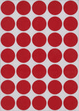 MACO Red Round Color Coding Labels, 3/4 Inches in Diameter, 1000 Per Box (MR12128)