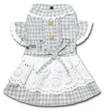 Touchdog I Love Poochi Classical Fashion Plaid Dog Dress, Large, Blue